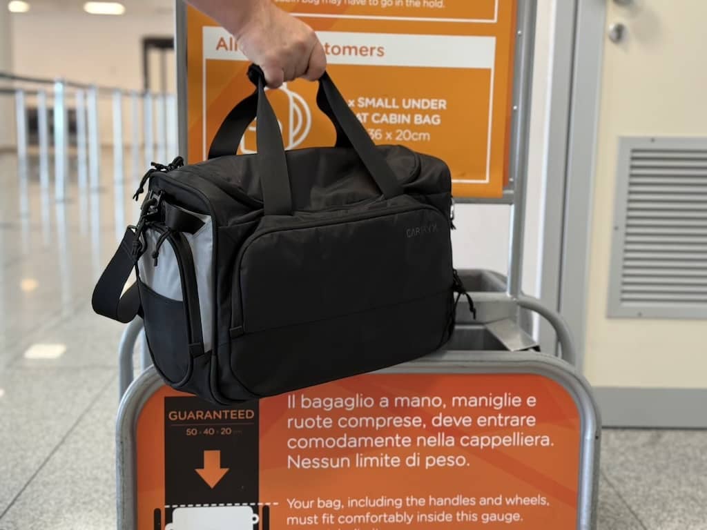 Personal Item bag sizer airport underseat