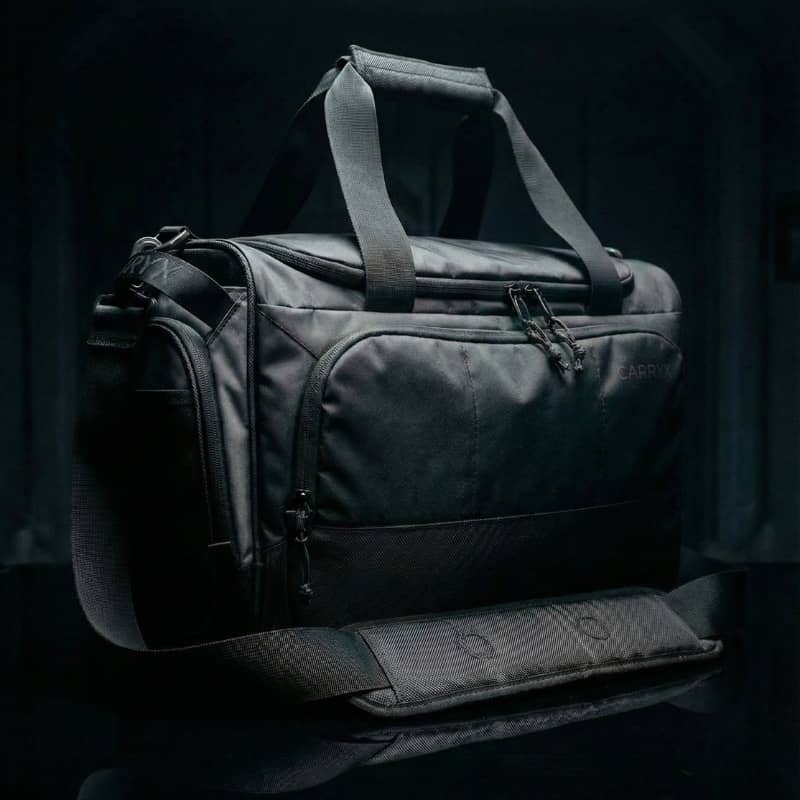 CARRYX Personal Duffel 27L under-seat personal item carry-on airline bag black with water-resistant fabric