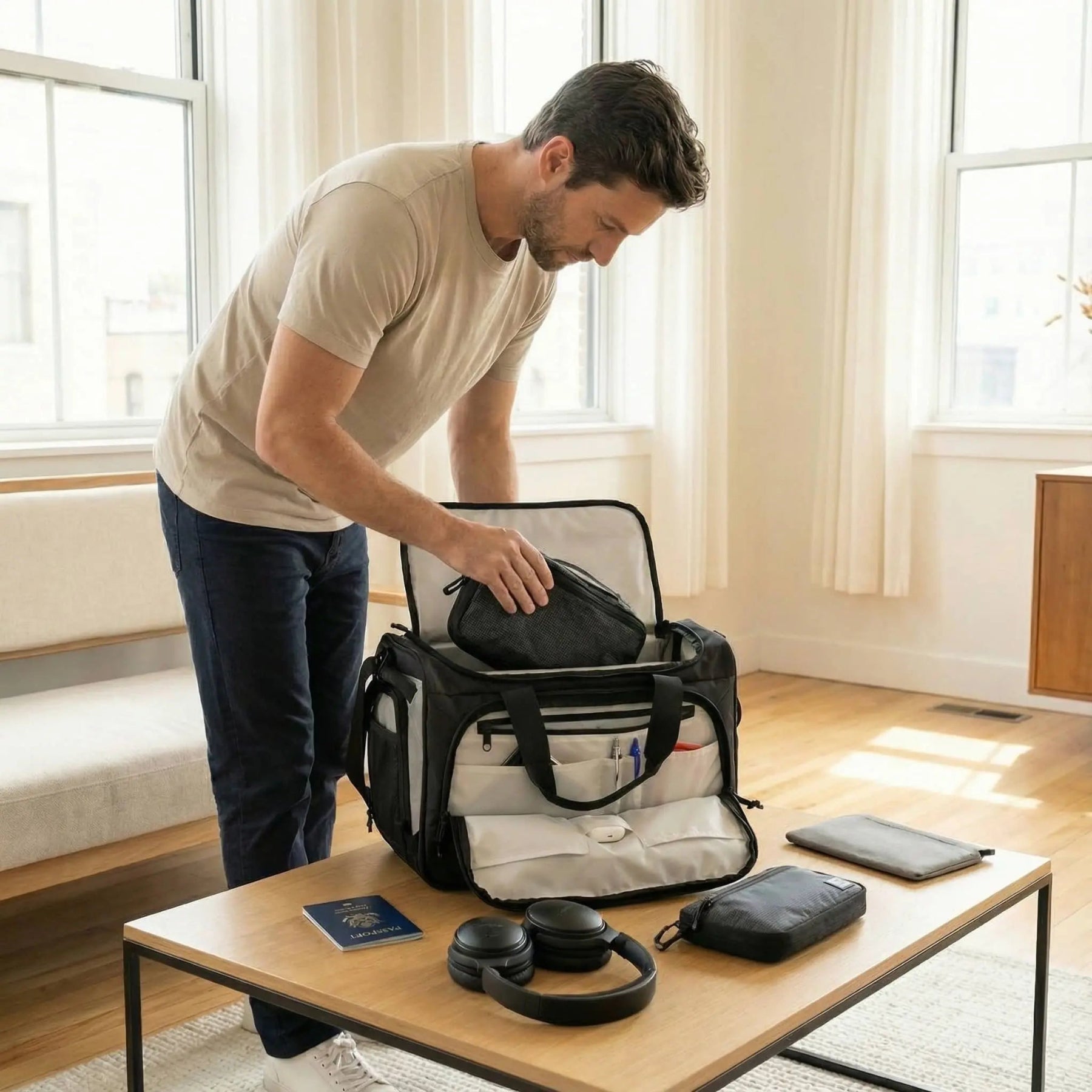 CARRYX Personal Duffel 27L under-seat personal item bag packing for travel