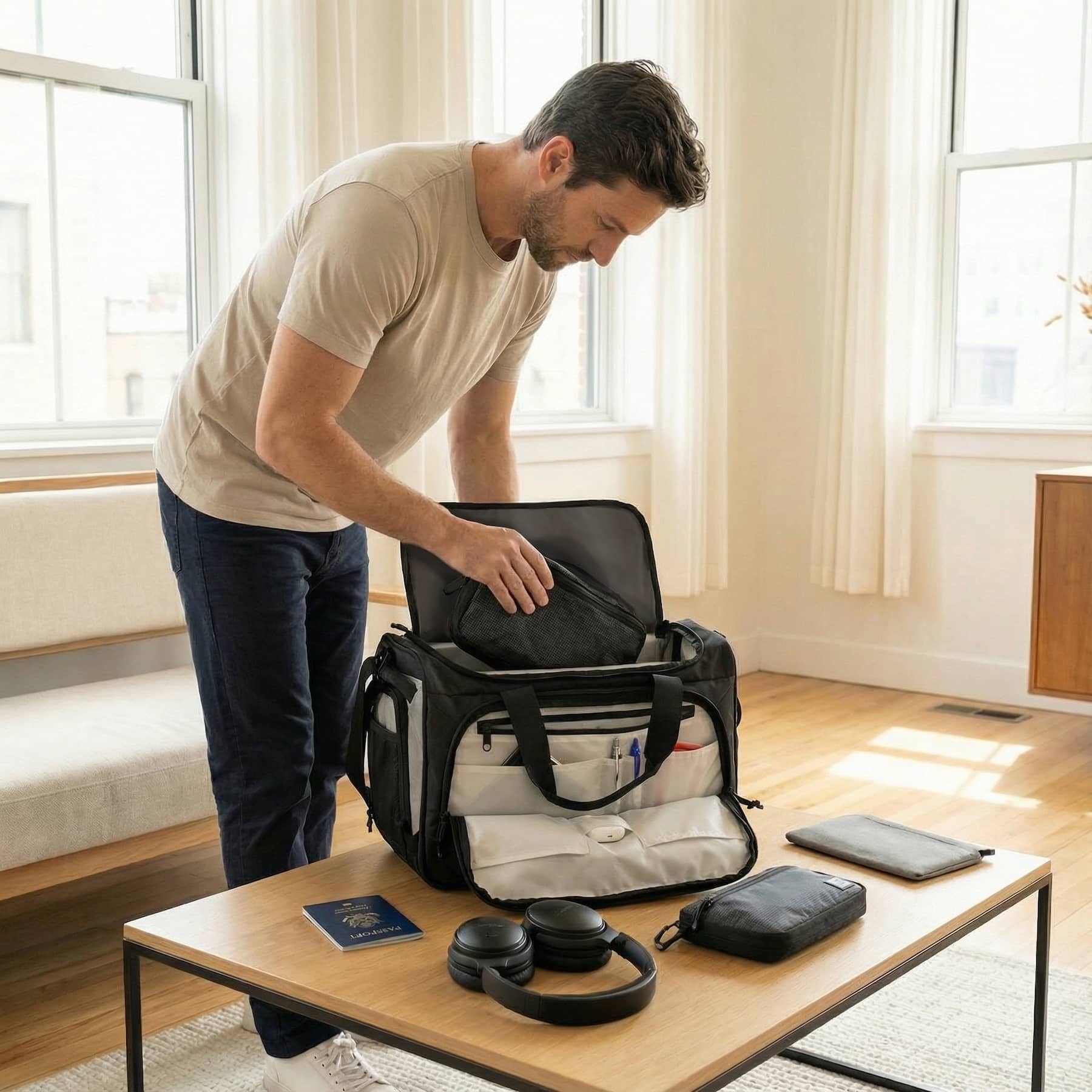 CARRYX Personal Duffel 27L under-seat personal item bag packing for travel