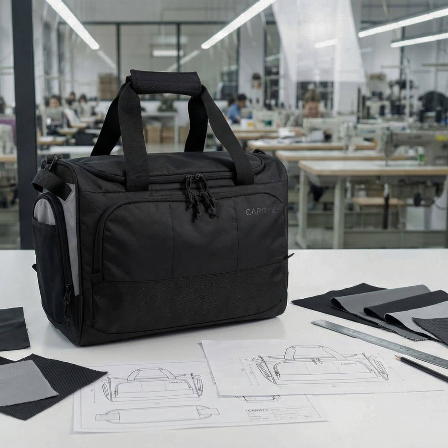 CARRYX Personal Duffel 27L underseat travel bag sample room